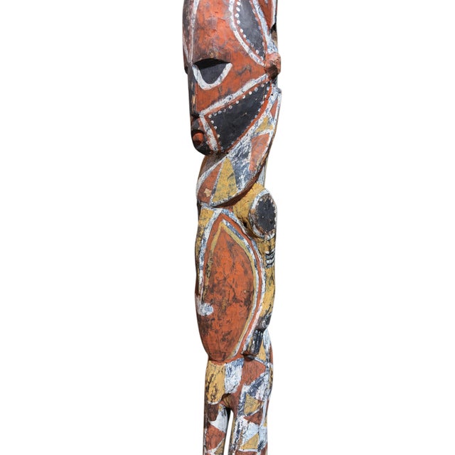 Tribal Vintage Standing Figure, Abelam People of the Sepik River-Tribes of Papau New Guinea For Sale - Image 3 of 13