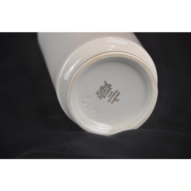 German Vase with Gold Edges from Bavaria KM, 1970s For Sale - Image 4 of 7