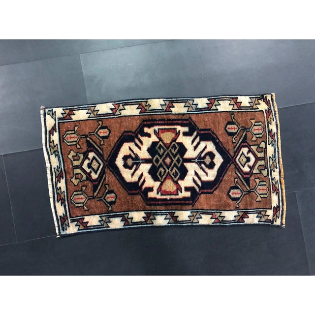 Vintage Anatolian Handmade wool Rug. One Of Kind Vintage Rug with perfect design and colours.