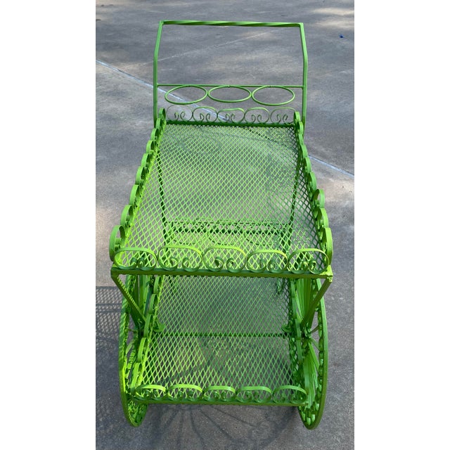 French Metal Garden Bar Cart Plant Stand Chairish