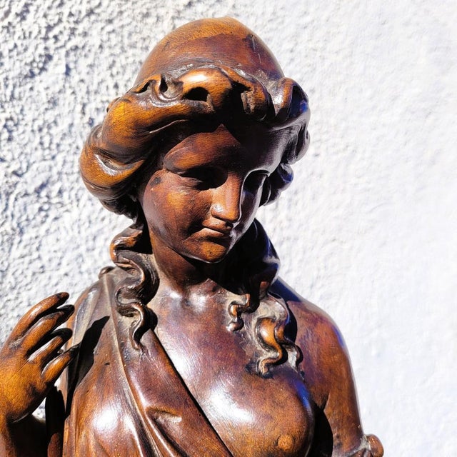 Wooden Sculptures, 19th Century, Set of 2 For Sale - Image 3 of 18