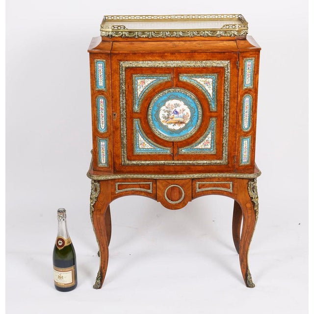 Antique French Ormolu Pier Cabinet with Sevres Plaques, 19th Century For Sale - Image 18 of 18
