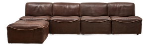 DS-15 Modular Leather Sofa from de Sede, 1970s, Set of 5