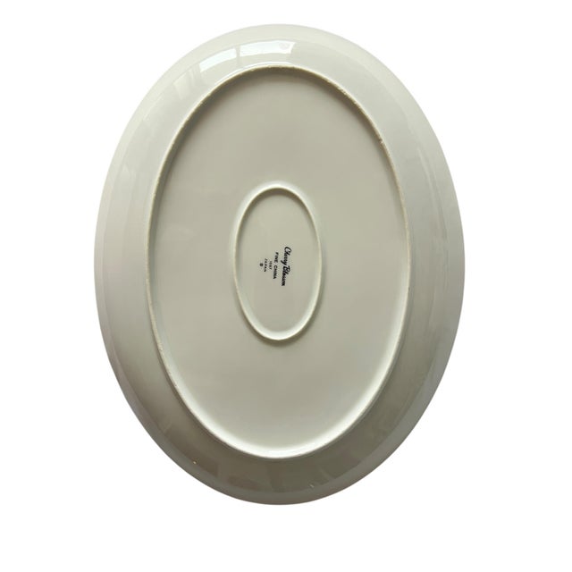 Vintage Cherry Blossom Fine China Platter 1067, Made in Japan Sakura Spring Pink Gray Silver For Sale - Image 9 of 9