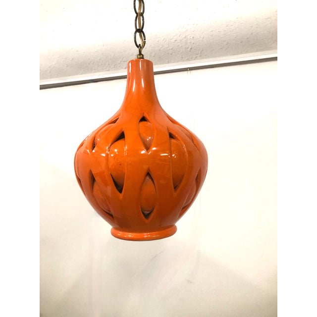Orange Pendant Swag Light Chairish