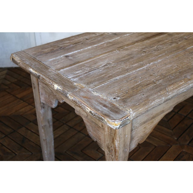 Early 20th-Century Farmhouse Pine Dining Table For Sale - Image 10 of 18