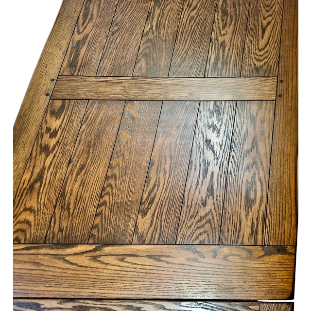 “Viking Oak” Dining Set, a Table With Eight “Horse Head” Chairs For Sale - Image 11 of 13