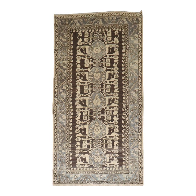 Early 20th Century Zabihi Collection Turkish Kula Rug - 5'9" x 11' For Sale