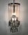 This vintage Italian chandelier features crystal hanging spheres on a chrome frame. It features six E27 lights. This piece...