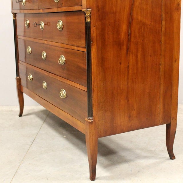 18th Century Italian Directory Chest of Drawers in Cherrywood For Sale - Image 9 of 11