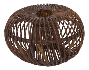 Vintage Italian Wicker Footstool, 1950s