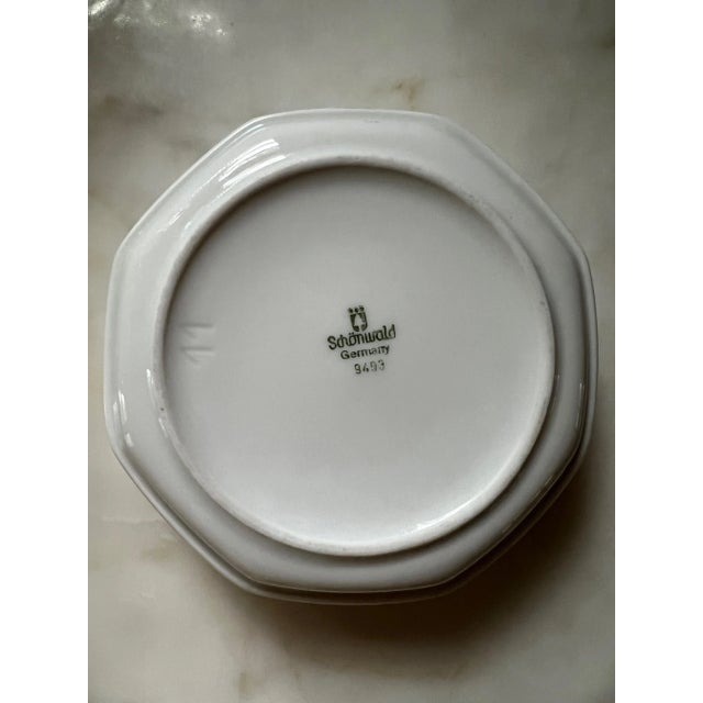 Ceramic 1960s Baravia, Germany Schonwald Porcelain Ashtray/Catchall With Center Heart Design For Sale - Image 7 of 9