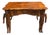 Antique Inlaid Wooden Table with Carved Figurative Supports, 1890s For Sale