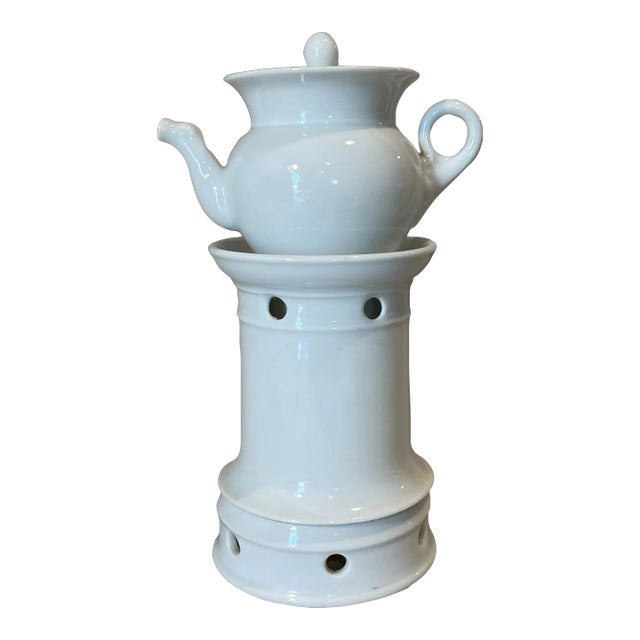 Late 19th Century Old Paris Porcelain Veilleuse For Sale