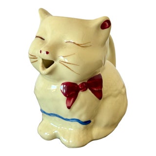 1950s Mid-Century Modern Shawnee Pottery Puss 'N Boots Creamer Mini Pitcher For Sale