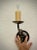 Metal Pair of Vintage Wall Sconces: Very Large Antiqued Brass Wall Sconces, Paul Ferrante For Sale - Image 7 of 11