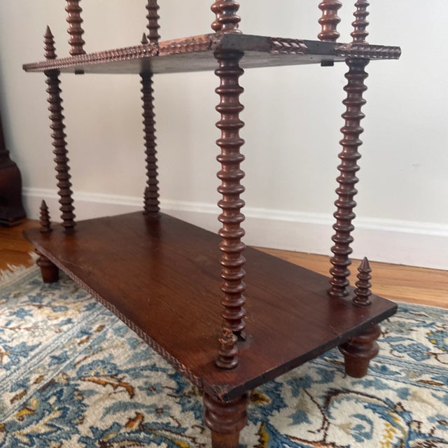 Victorian Spindle Wooden Etagere Stand For Sale - Image 12 of 12