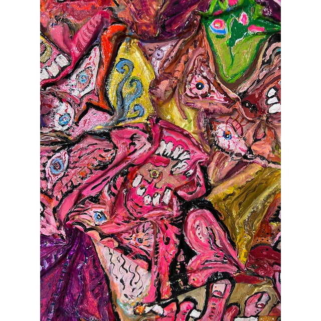 3d Abstract Acrylic Painting on Canvas by Serg Graff "Funny Critters", Coa For Sale In Jacksonville, FL - Image 6 of 13