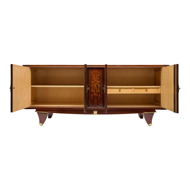 Wood Vintage French Art Deco Period Buffet, Rosewood, Circa 1940 For Sale - Image 7 of 9