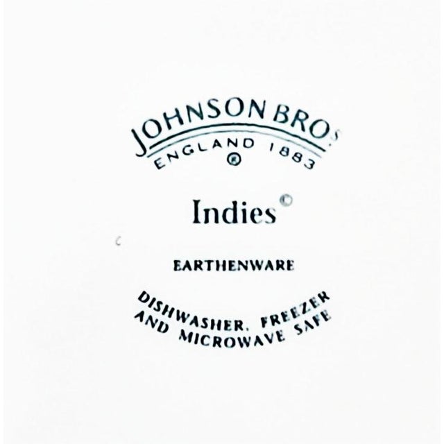 Johnson Brothers Indies Blue by Johnson Brothers - 12 Dinner Plates & 12 Salad Plates For Sale - Image 4 of 4