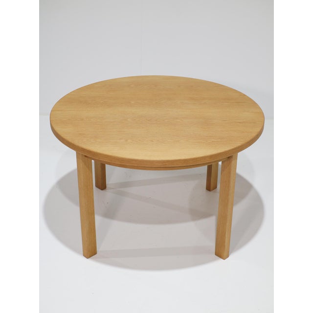 Extendable Round Dining Table in Oak by Sorø, Denmark, 1960s For Sale - Image 9 of 15