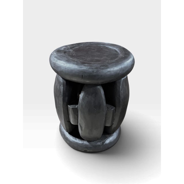 Unique Bamileke Royalty Stool/Table from Cameroon—an unusual find carved from a single piece of indigenous wood....