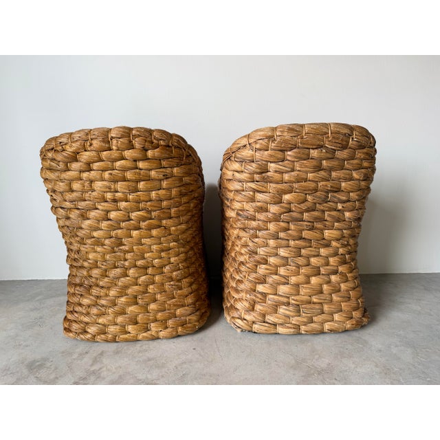 Ralph Lauren “Joshua Tree” Woven Barrel Back Accent Chairs – A Pair For Sale - Image 4 of 12