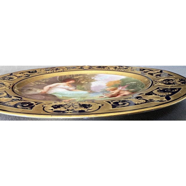 1900 - 1909 Porcelain Plate by Ernst Wahliss and by R. Pohl for Turn, Vienna, Austria, 1900 For Sale - Image 5 of 10