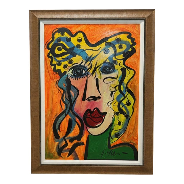"Paris Lady Flowers for You" Titled Peter Keil Painting For Sale