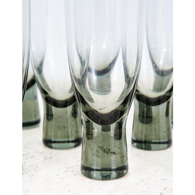 Mid 20th Century Mid Century Modern Glass Highball Per Lutkin Holmegaard Smoked Grey - Set of 10 For Sale - Image 9 of 12