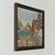 Wood French Vintage Framed Painting of a Homestead For Sale - Image 7 of 9