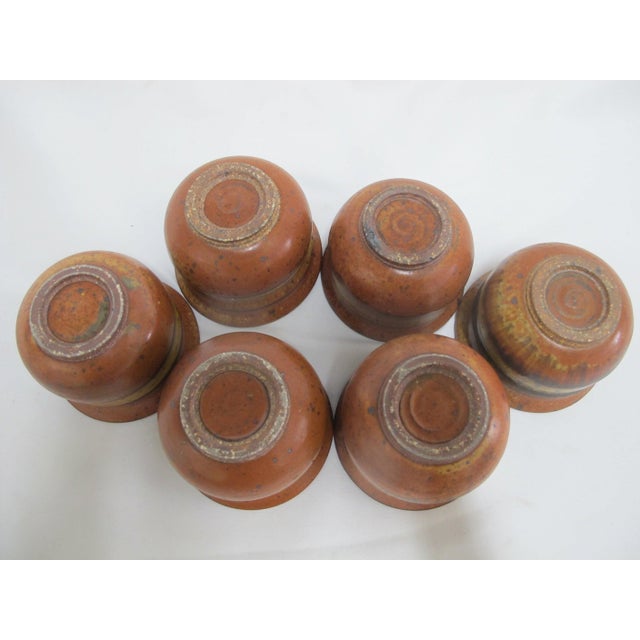 Wally Schwab Pacific Nw Stoneware Studio Pottery Small Pot or Punch Cup Set of 6 For Sale - Image 13 of 14
