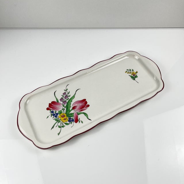 Ceramic Cake Plate from KG Lunéville, 1950s For Sale - Image 7 of 7