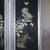 Vintage Chinoiserie Four-Panel Folding Screen – Hand-Painted Floral Motif With Silver Faux Bamboo Frame For Sale - Image 9 of 15