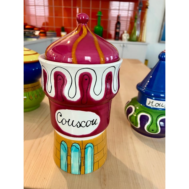 1970s Ceramic Italian Canister Set by Alvino Bagni for Raymor- Set of 4 For Sale - Image 10 of 12