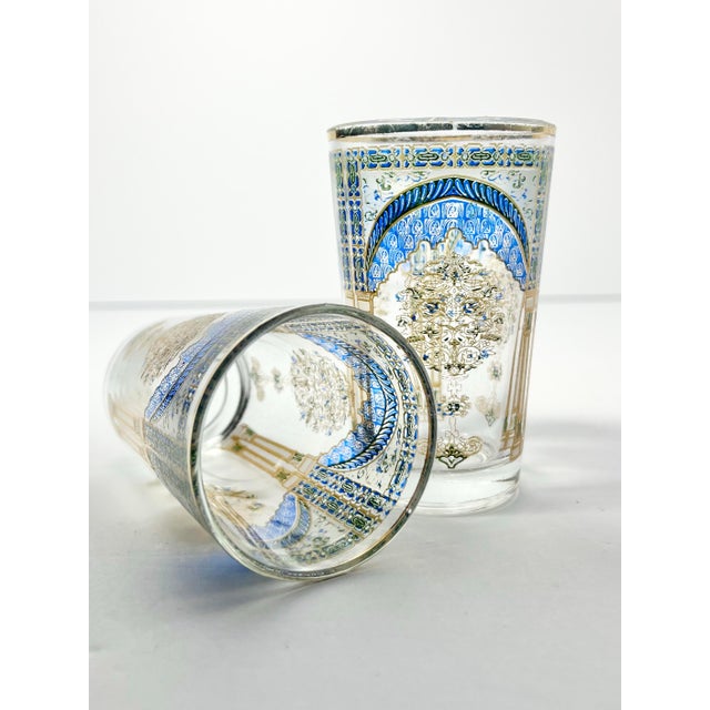 1960s Vintage Mid-Century Greek Column Topiary Moroccan Tea or Juice Glasses - Set of 3 For Sale In Dallas - Image 6 of 6