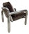 Chrome Armchair in Velvet Brown by Hkliving For Sale