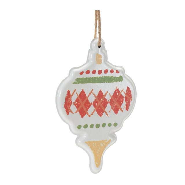 Contemporary Metal Ornament with Nordic Pattern (Set of 4) For Sale - Image 3 of 5