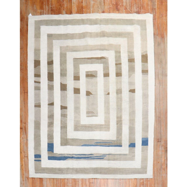 An early 20th century Multi-Dimensional Persian Kilim size 6' 8" x 9' (203 x 274 cm).