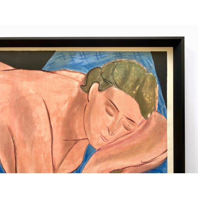 Henri Matisse Vintage 1937 Mourlot Fine Art Lithograph Print Framed Landmark French Exhibition Poster " Le Reve " 1935 For Sale - Image 9 of 13