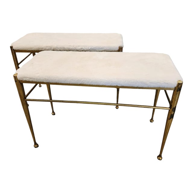 Pair of Vintage Italian Stools For Sale