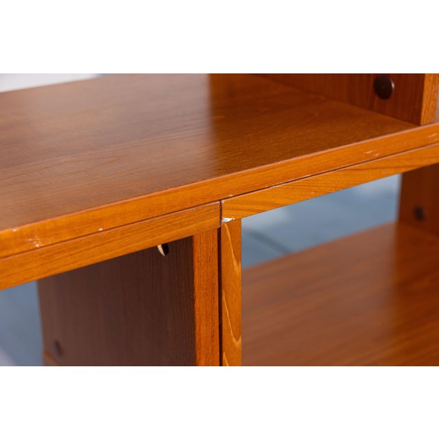 Vintage Scandinavian Teak Modular Puzzle Wall Unit Room Divider, 4 Pieces For Sale - Image 17 of 18