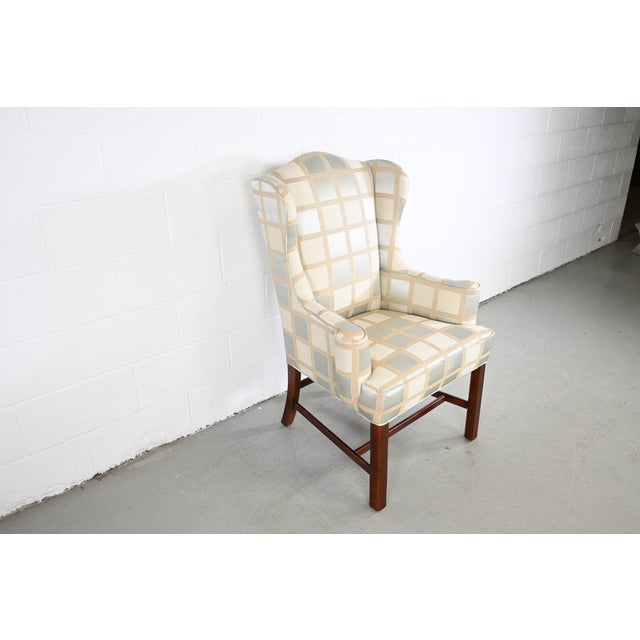 1990s Baker Furniture Milling Road Accent Chair For Sale - Image 5 of 13
