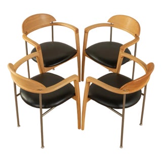 Vintage Dining Chairs in Cherry, Set of 4 For Sale