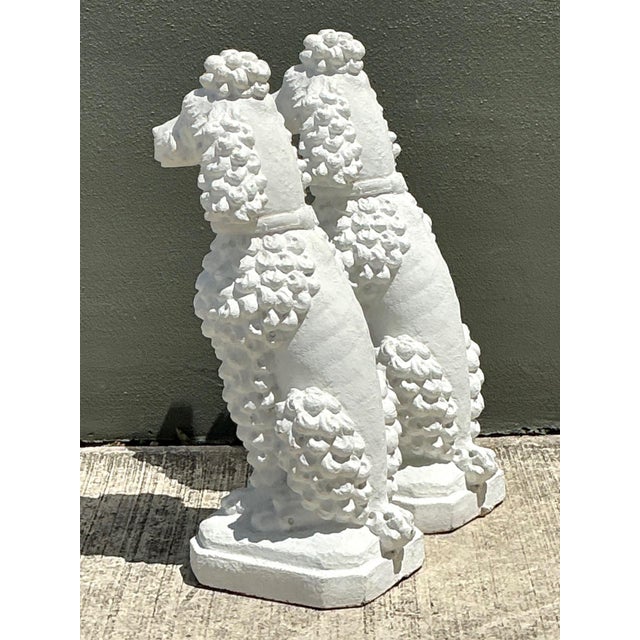 Vintage Cement French Poodle Figures For Sale - Image 15 of 18