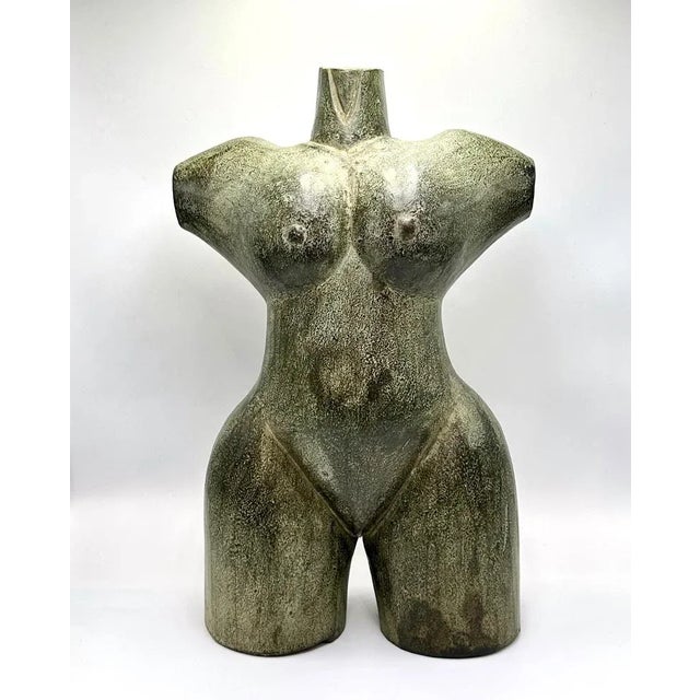 Art Deco Female Torso Sculpture, 1920s, Carved Wood For Sale - Image 12 of 12