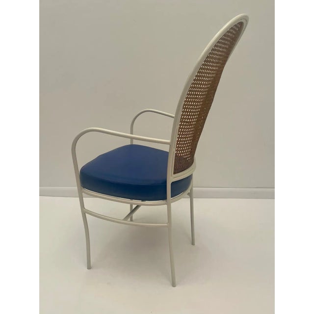 Mid-Century Milo Baughman for Thayer Coggin Iron & Caned Armchairs -A Pair For Sale In Philadelphia - Image 6 of 13