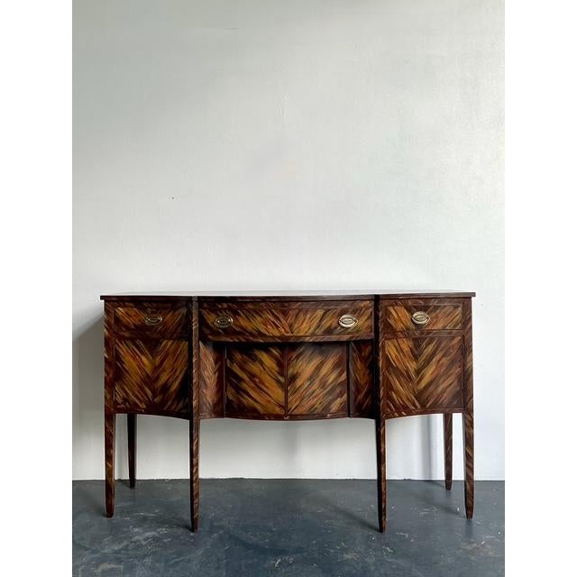 Vintage Regency Faux Finished Hepplewhite Sideboard For Sale - Image 11 of 12