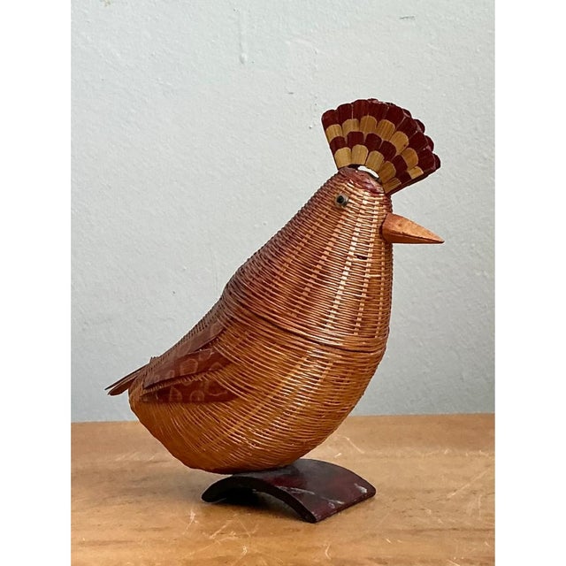 Vintage Shanghai Weave Rattan Pheasant For Sale - Image 11 of 12