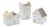 Neutral Porcelain House Planter (Set of 3) For Sale